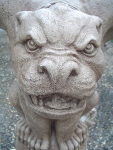 angry statue